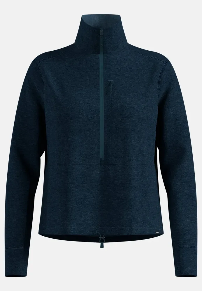 Odlo Grid Fleece Mid Layer Half-Zip für Damen - Wandern, Ski & Snow - marineblau, M