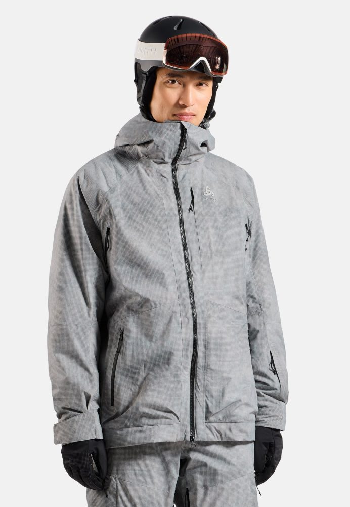 Odlo Descent Pow Insulated Isolationsjacke für Herren - Ski & Snow - grau, S