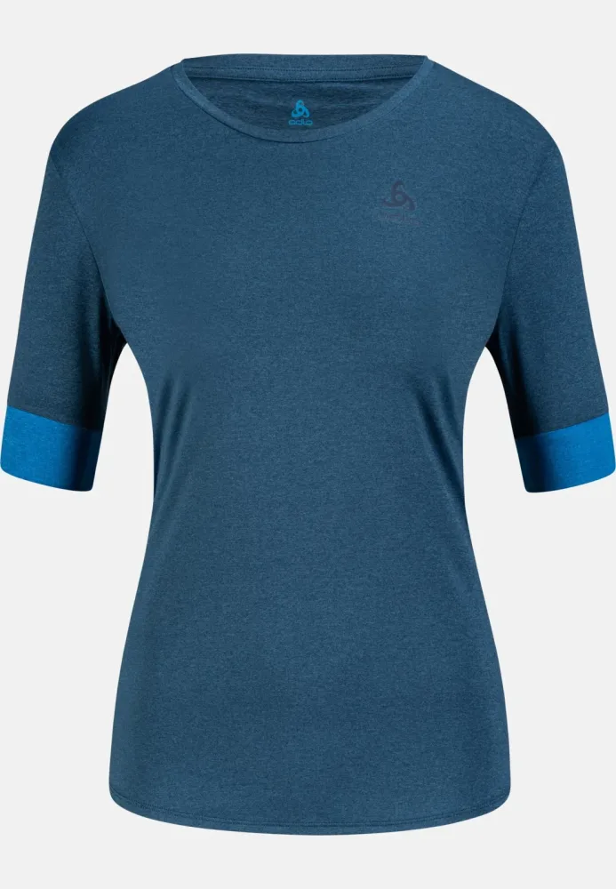 Odlo Run Easy Laufshirt mit Rundhalsausschnitt für Damen - Running - blau, XS