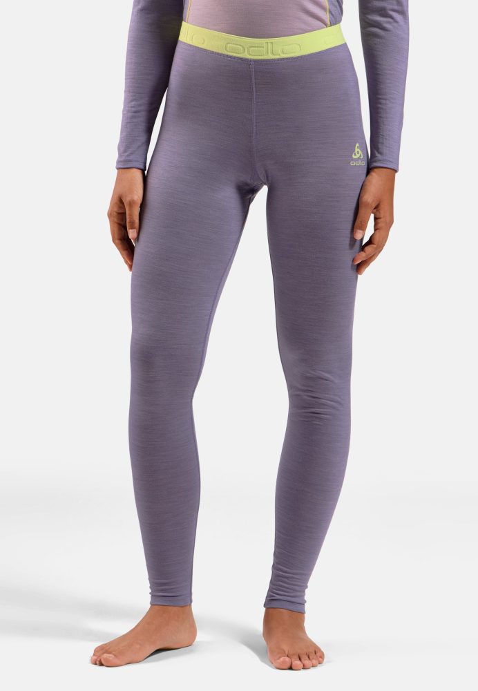 Odlo Natural Performance Wool 150 Base Layer Tights für Damen - Wandern, Ski & Snow - lila, XL