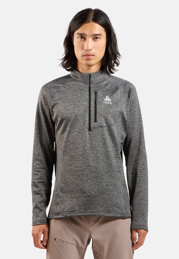 Odlo Tencia Mid Layer Half-Zip für Herren - Wandern, Ski & Snow - grau, S