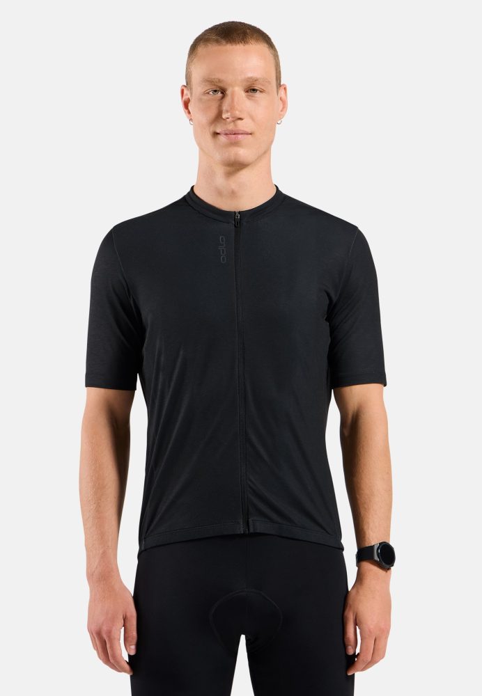 Odlo Essential Rad-Shirt Full-Zip für Herren - Radsport - schwarz, S