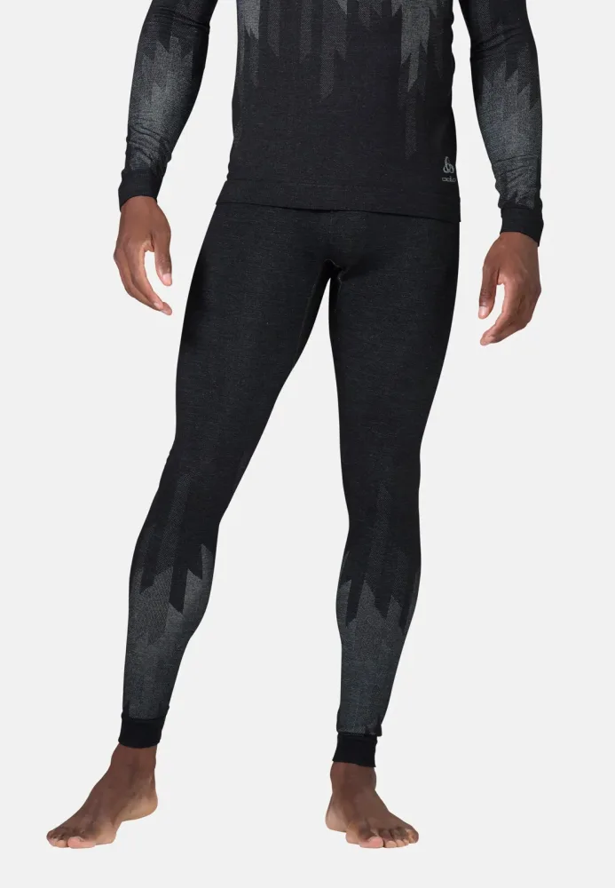 Odlo Kinship Performance Wool 200 Base Layer Tights für Herren - Wandern, Ski & Snow - schwarz, XXL