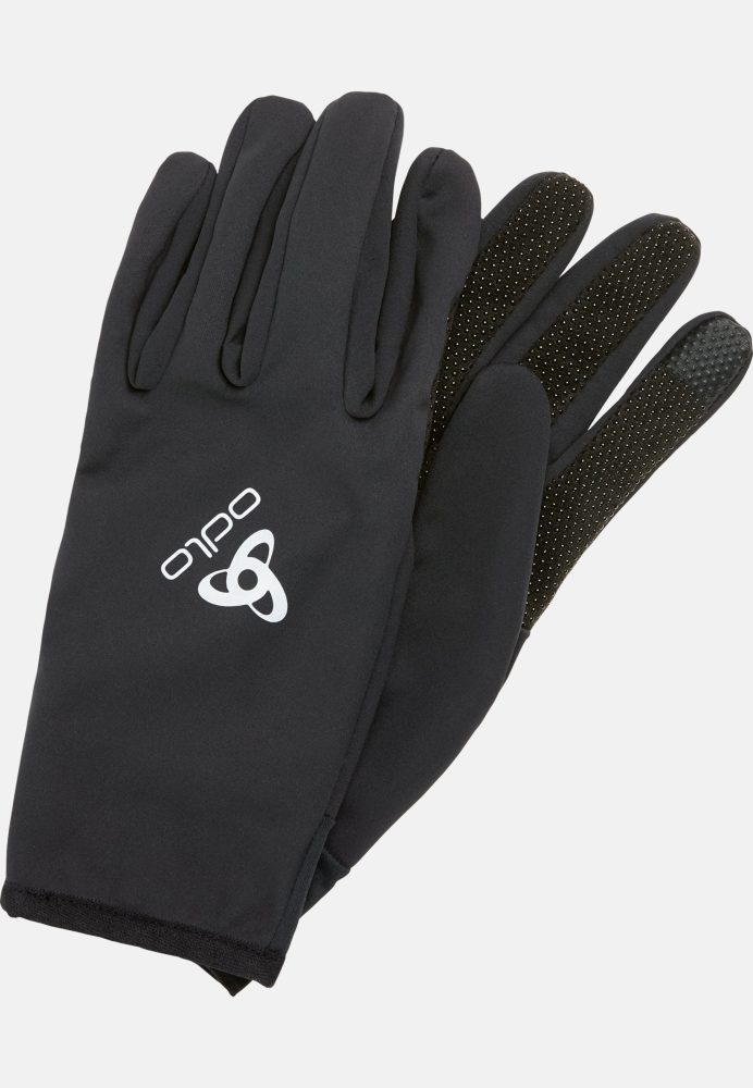 Odlo Ceramiwarm Grip Handschuhe - Radsport, Running - schwarz, M