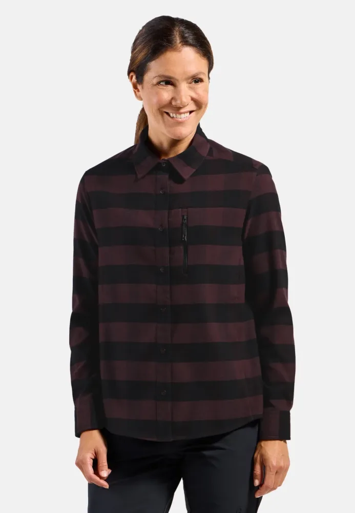 Odlo Essential Langarmhemd für Damen - Wandern - maron, L