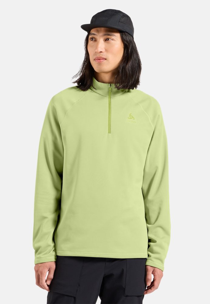 Odlo Besso Mid Layer Half-Zip für Herren - Wandern, Ski & Snow - grün, S