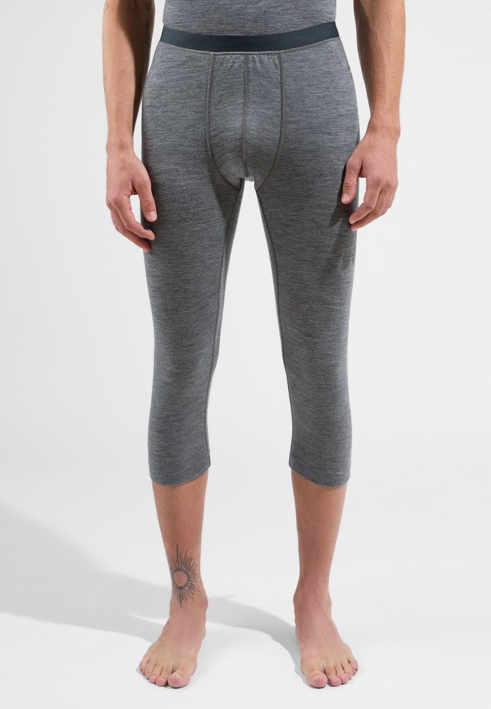 Odlo Merino 200 Base Layer 3/4 Tights für Herren - Wandern, Ski & Snow - grau, L