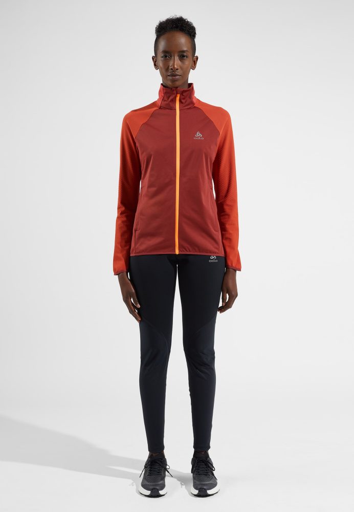 Odlo Zeroweight Warm Hybrid Laufjacke für Damen - Running - rot, S