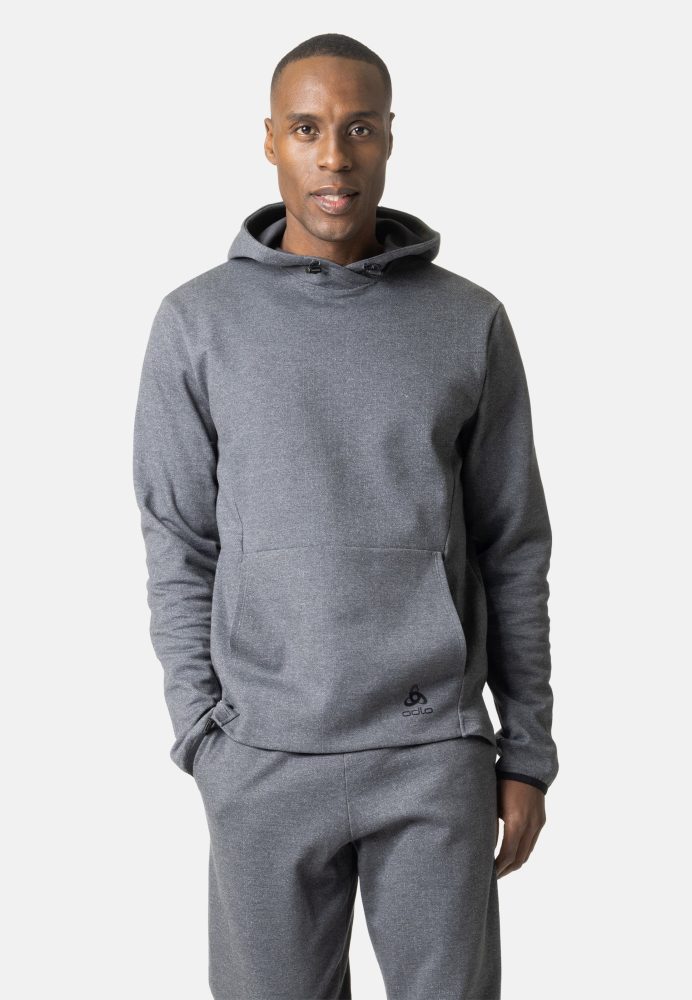 Odlo Essential Knit Lauf-Hoodie für Herren - Running - grau, XL