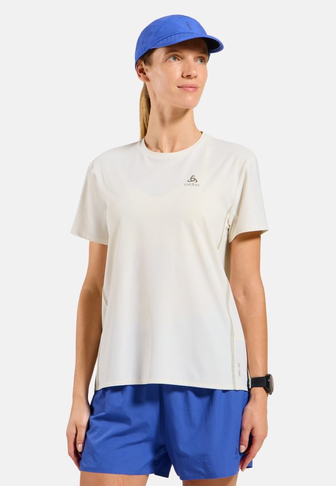 Odlo Zeroweight Chill-Tec Lauf-T-Shirt für Damen - Training, Running - beige, L