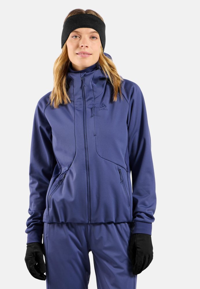 Odlo Zeroweight Windproof X Warm Langlaufjacke für Damen - Skilanglauf - lila, M