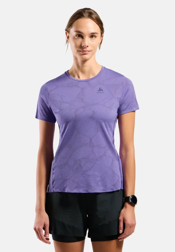 Odlo Zeroweight Engineered Chill-Tec Lauf-T-Shirt für Damen - Training, Running - lila, XL