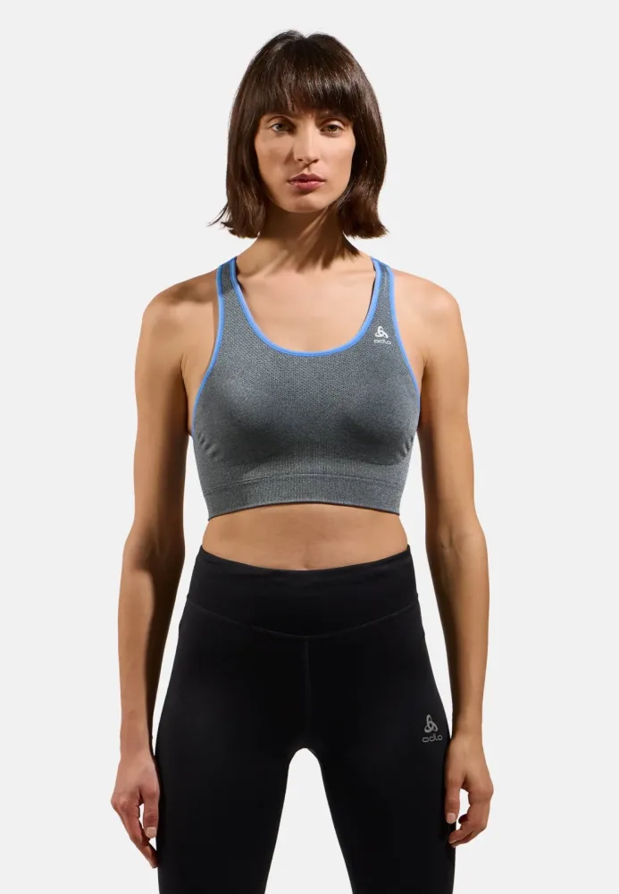 Odlo Seamless Medium Ceramicool Sport BH für Damen - Training, Running - blau, XS