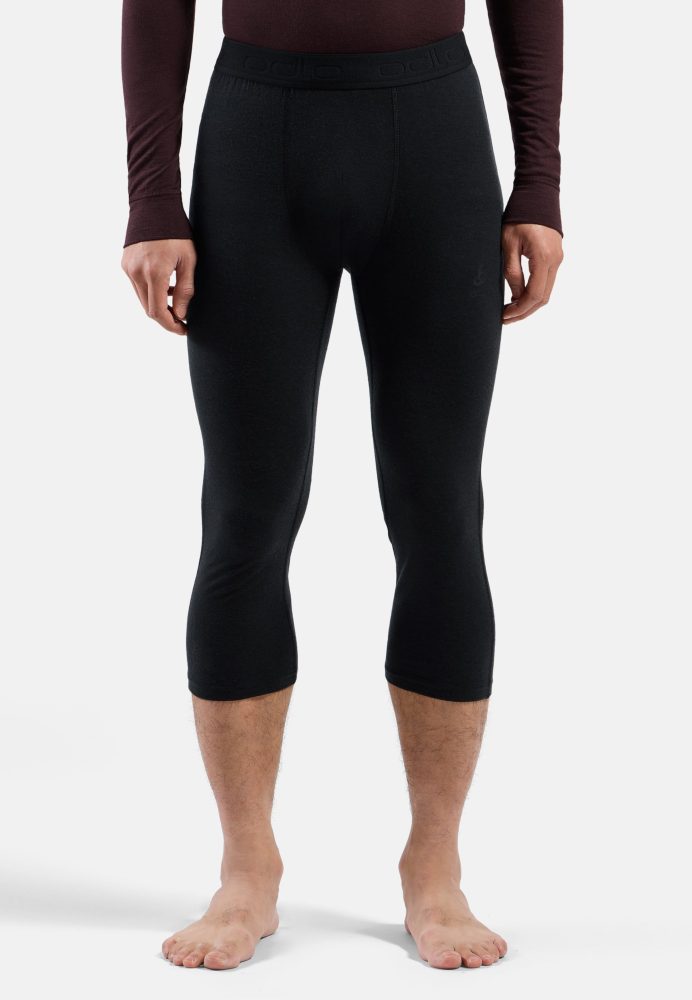Odlo Revelstoke Performance Wool 150 Base Layer 3/4 Tights für Herren - Ski & Snow - schwarz, S
