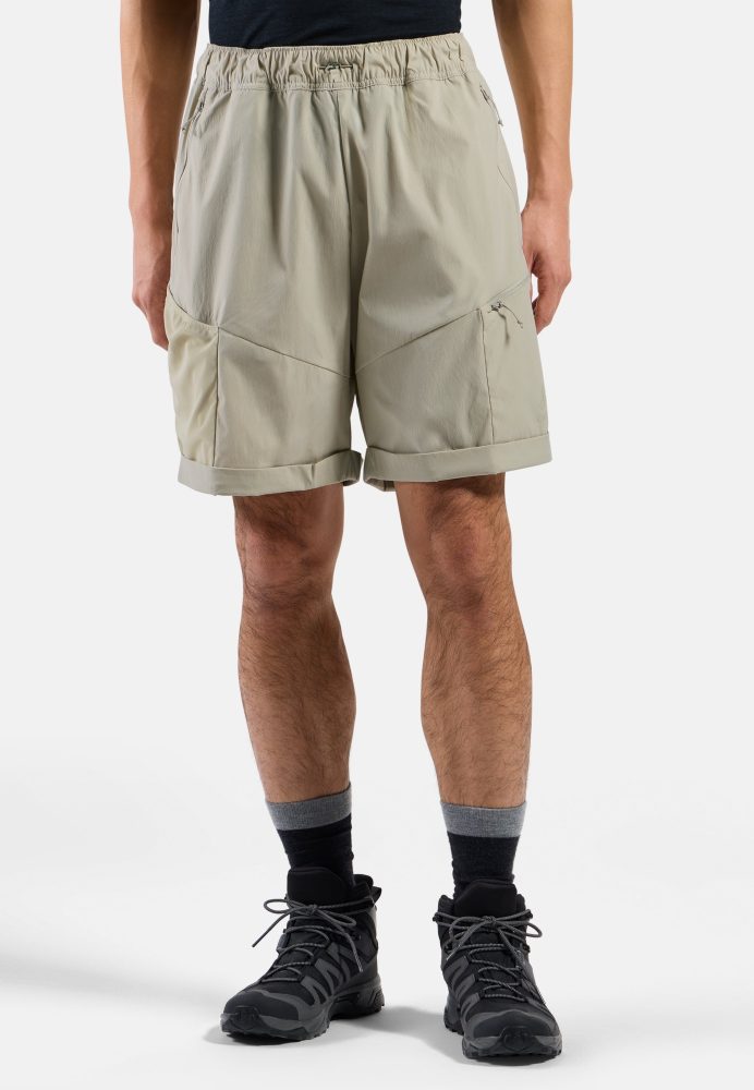 Odlo Essential Cargo Baggy Shorts für Herren - Wandern, Casual Comfort - beige, XL