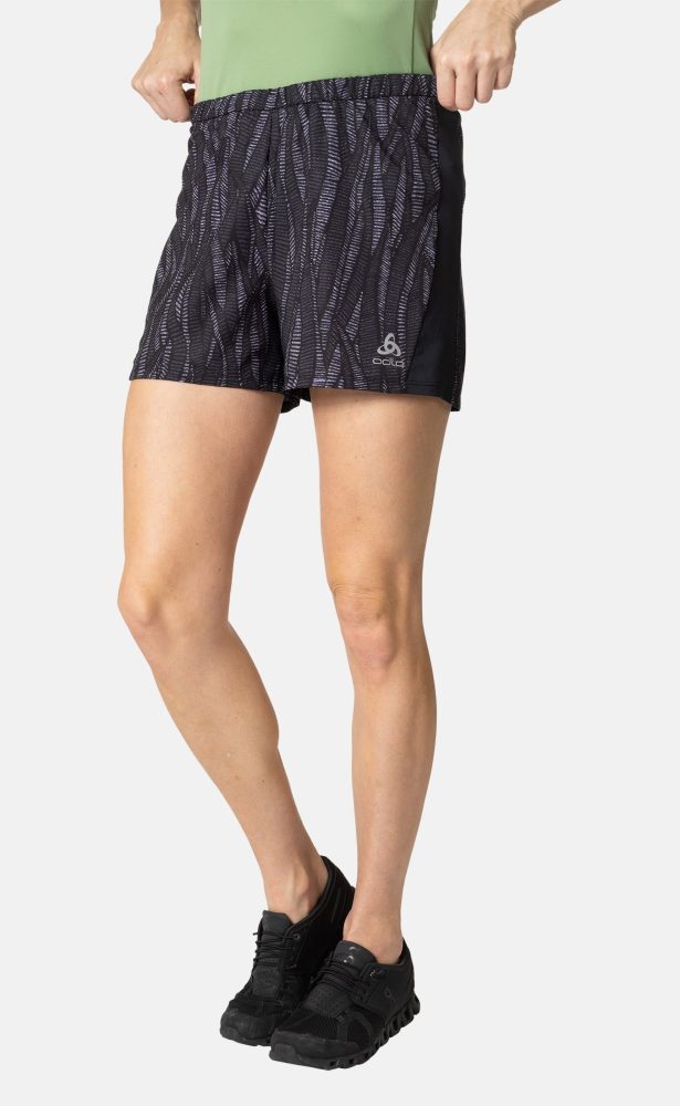 Odlo Essentials Laufshorts mit Print für Damen - Training - schwarz, S