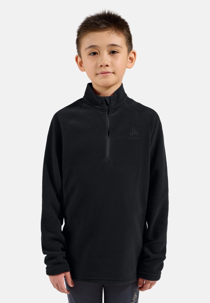 Odlo Rigi Mid Layer Half-Zip für Kinder - Wandern - schwarz, 116
