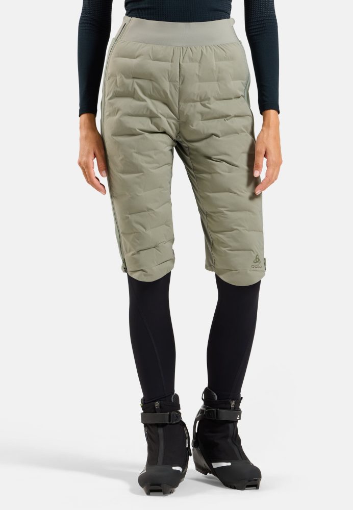 Odlo Zeroweight Insulator Langlauf-Shorts für Damen - Skilanglauf, Running - grün, L
