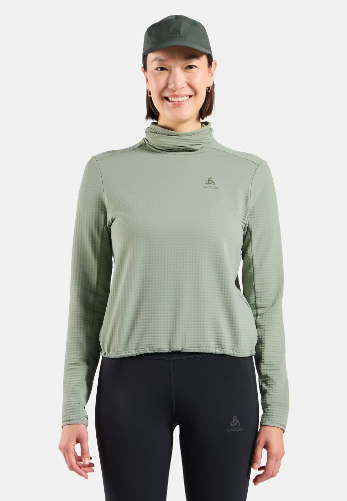 Odlo Essential Thermal Lauf-Mid Layer für Damen - Trail Running, Running - grün, S