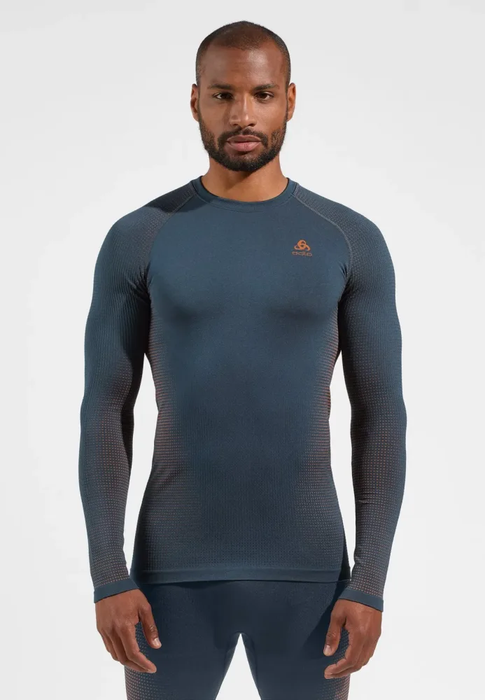 Odlo Performance Warm Base Layer Shirt - Skilanglauf, Ski & Snow - blau, XXL
