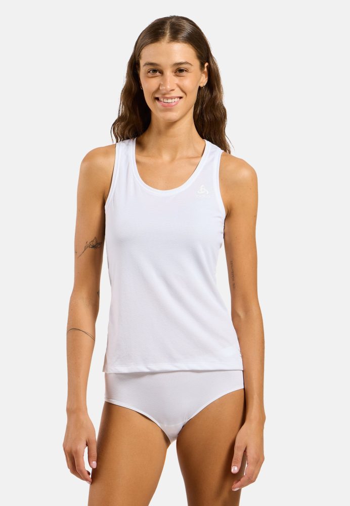 Odlo Active F-Dry Light Base Layer Tank für Damen - Wandern, Radsport - weiss, XL