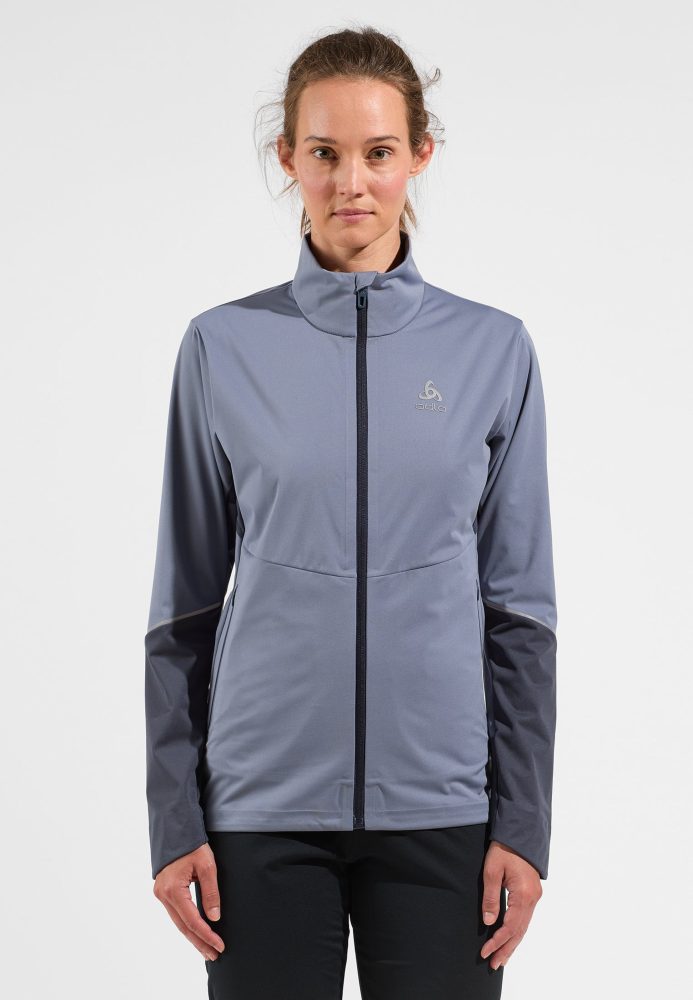 Odlo Langnes Langlaufjacke für Damen - Skilanglauf - grau, XS