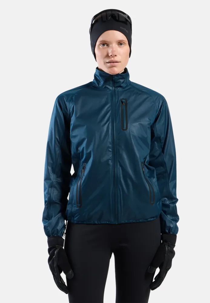 Odlo Zeroweight Dual Dry Waterproof Insulated Langlaufjacke für Damen - Skilanglauf - marineblau, M