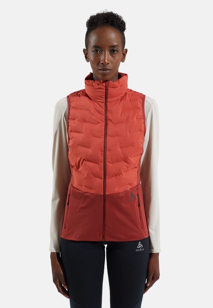 Odlo Zeroweight Insulator Laufweste für Damen - Skilanglauf, Running - rot, XS