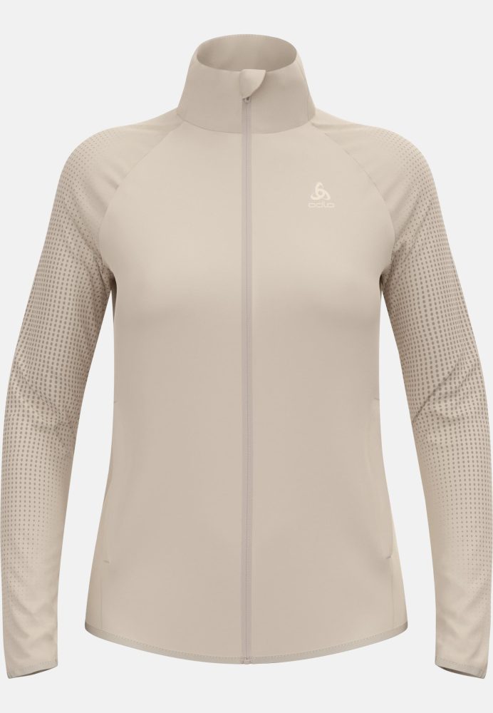 Odlo Zeroweight Warm Hybrid Laufjacke für Damen - Running - beige, M