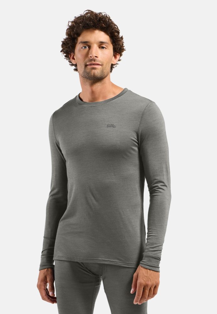 Odlo Merino 200 Base Layer Set für Herren - Wandern, Ski & Snow - grau, XL