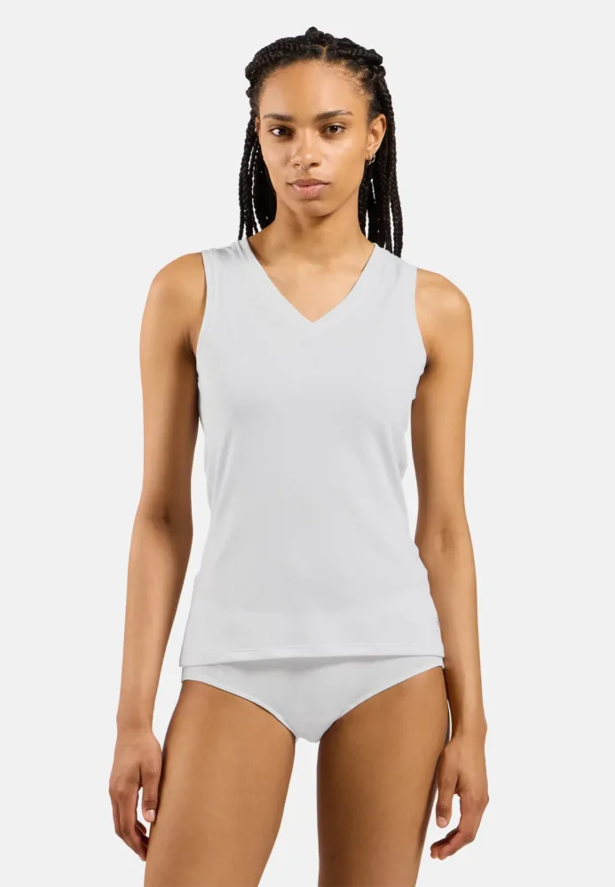 Odlo Active F-Dry Light Base Layer Tank für Damen - Wandern, Radsport - weiss, S