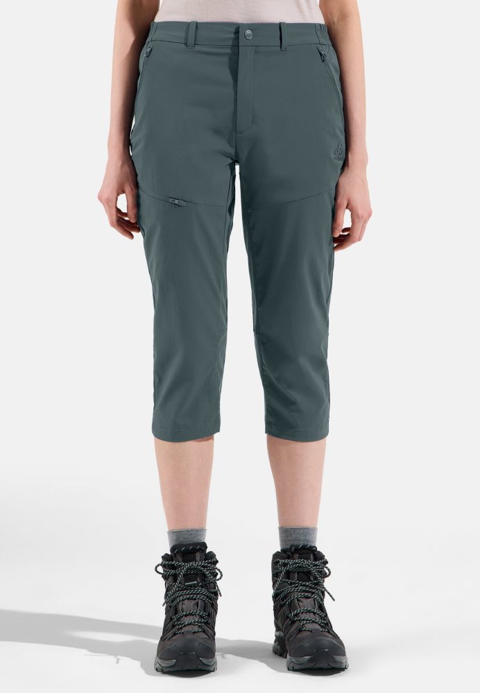 Odlo Ascent Light 3/4 Wanderhose für Damen - Wandern - grün, 34