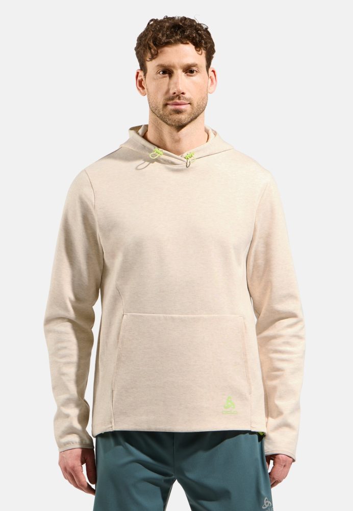 Odlo Essential Knit Lauf-Hoodie für Herren - Running - beige, L