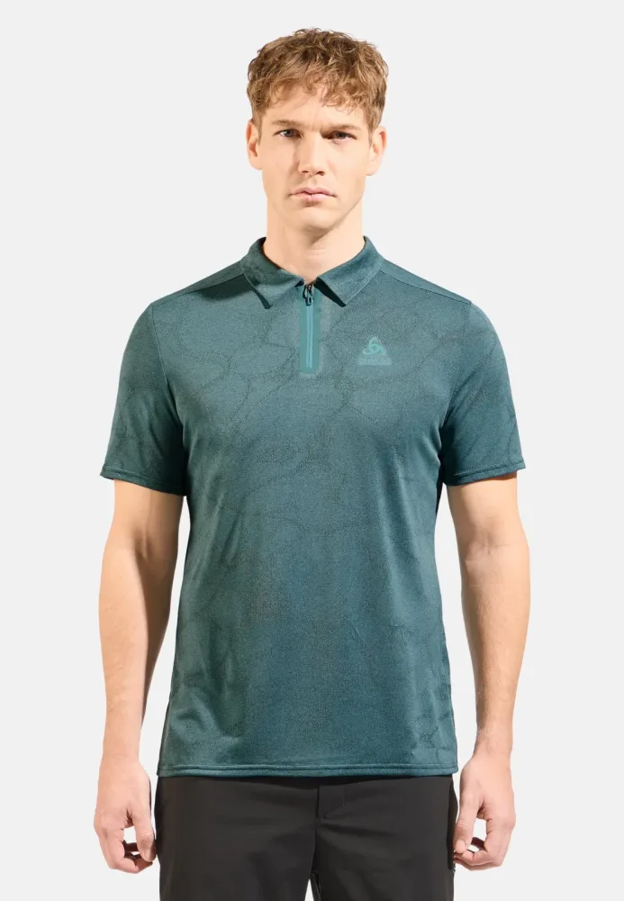 Odlo Ascent Chilltec Poloshirt für Herren - Wandern - grün, S