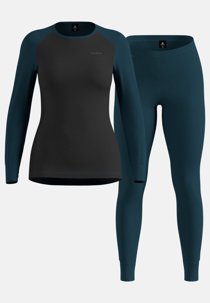 Odlo Active Warm Special Set Base Layer Set für Damen - Wandern, Ski & Snow - marineblau, XS