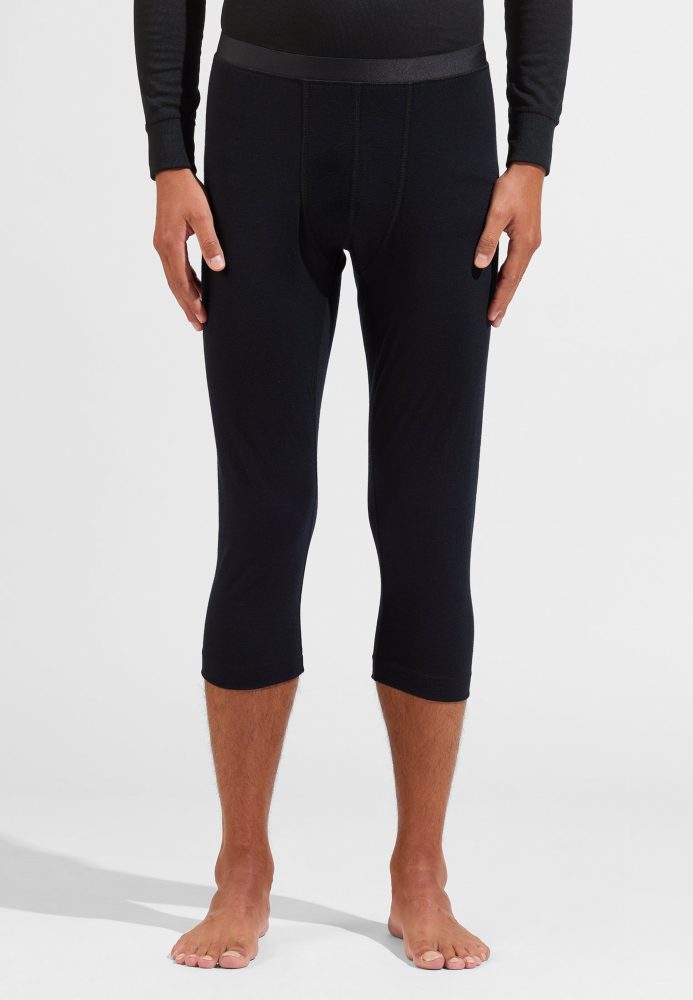 Odlo Merino 200 Base Layer 3/4 Tights für Herren - Wandern, Ski & Snow - schwarz, M