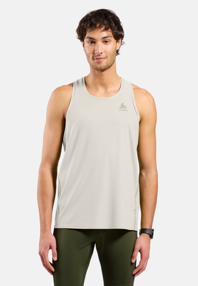Odlo Zeroweight Chill-Tec Lauf-Tank für Herren - Training, Running - beige, L