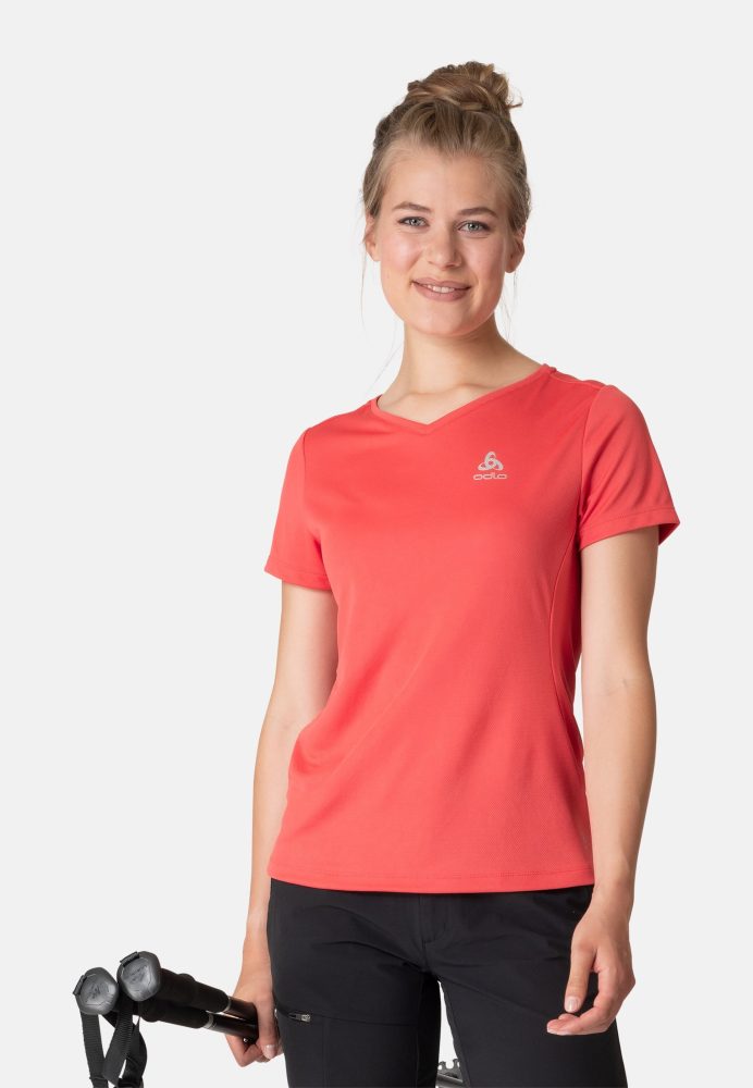 Odlo F-Dry T-Shirt für Damen - Wandern - rot, XS