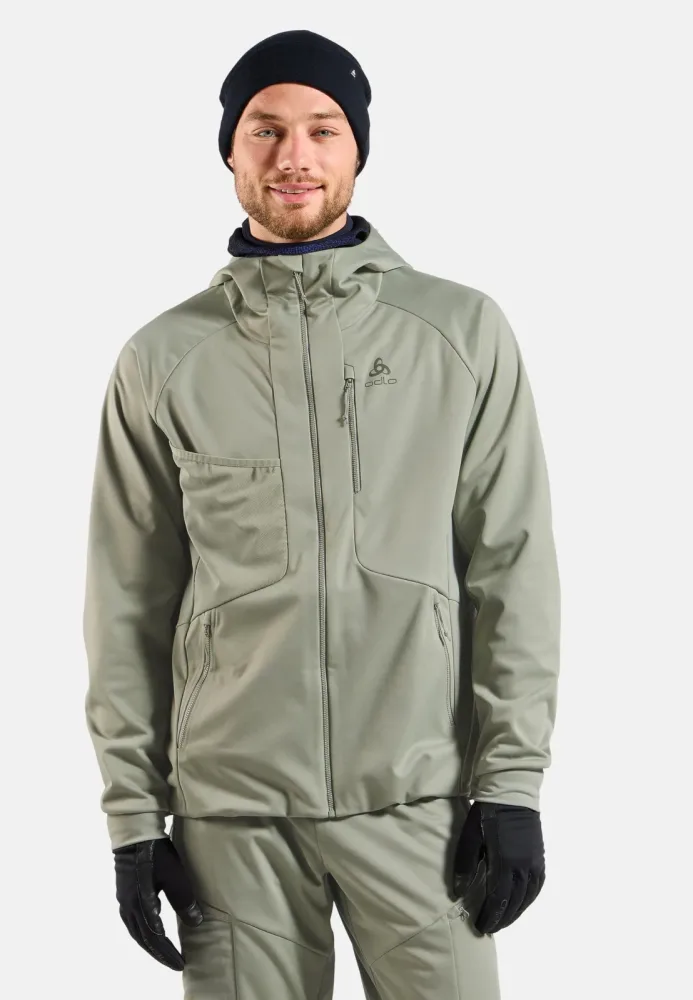 Odlo Zeroweight Windproof X Warm Langlaufjacke für Herren - Skilanglauf - grün, S