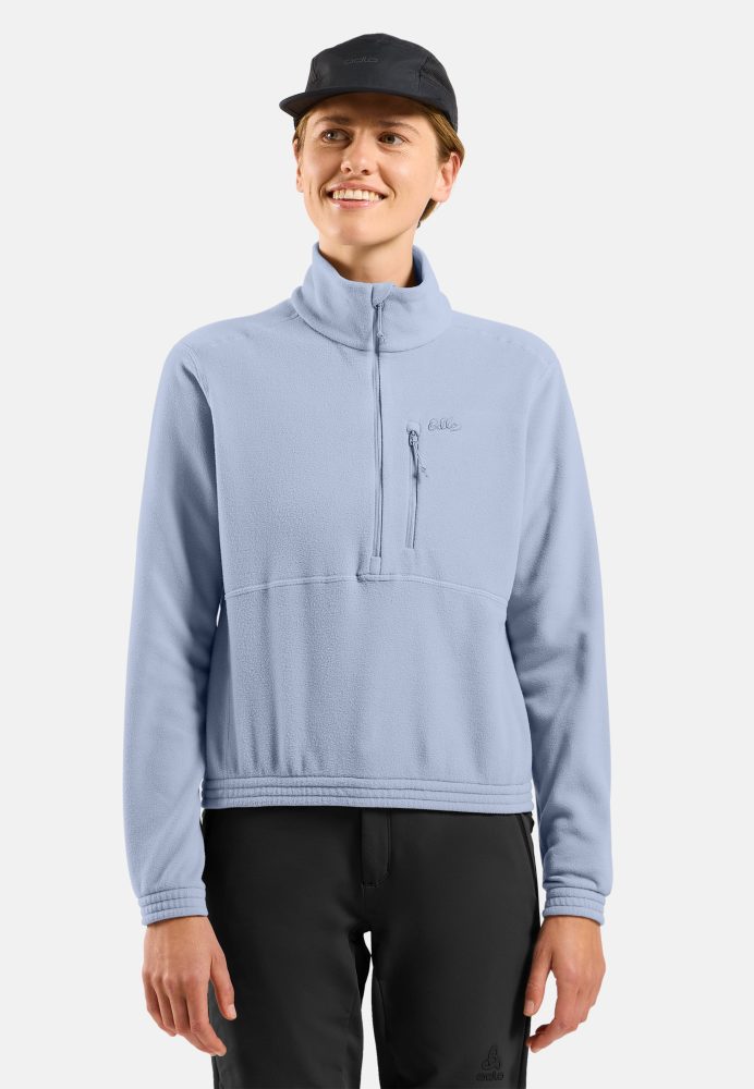 Odlo Classic Mid Layer Half-Zip für Damen - Wandern, Ski & Snow - blau, XL