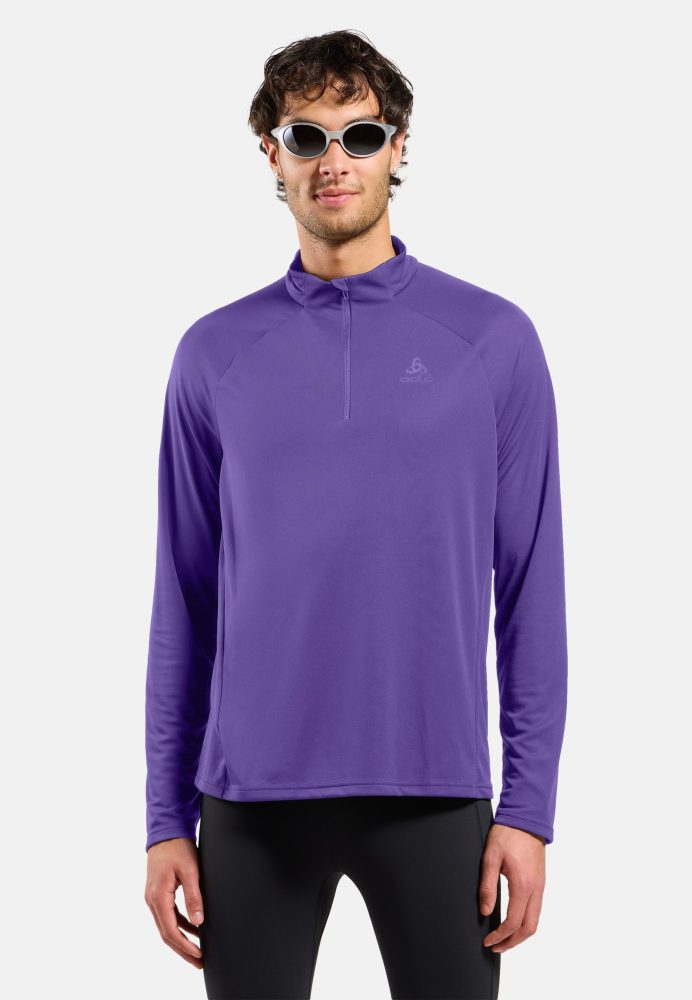 Odlo Essential Half-Zip Lauf-Mid Layer für Herren - Running - lila, M