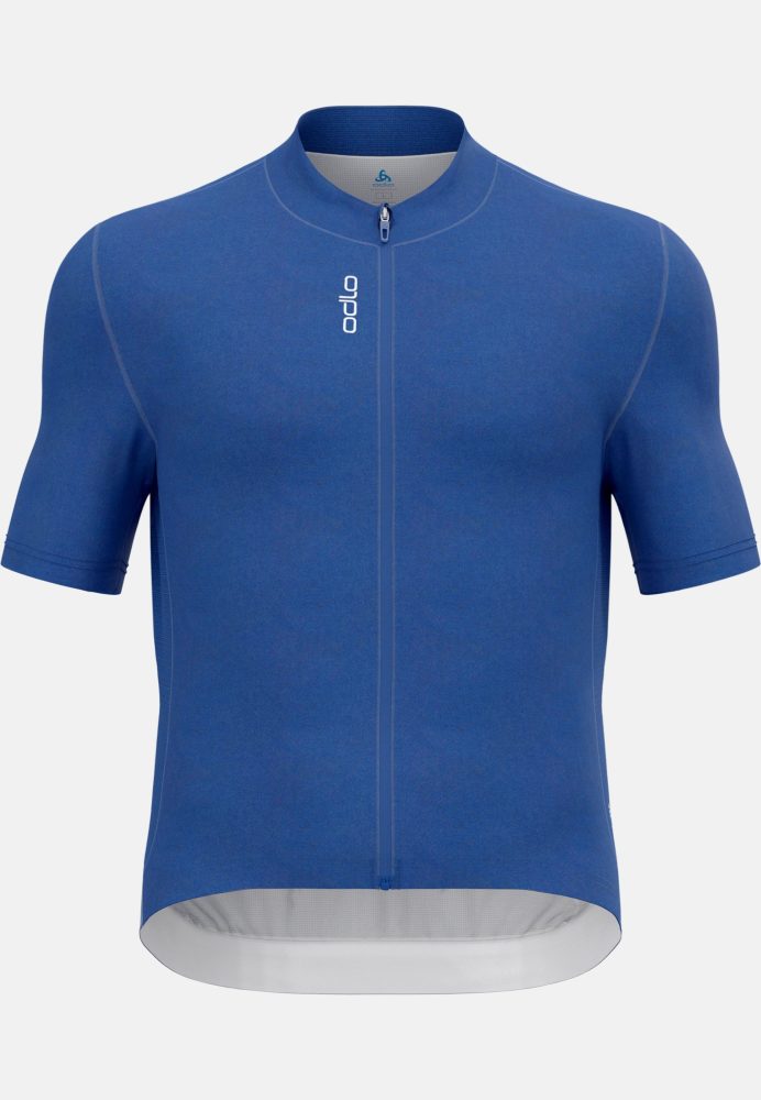 Odlo Zeroweight Chill-Tec Rad-Shirt Full-Zip für Herren - Radsport - blau, M
