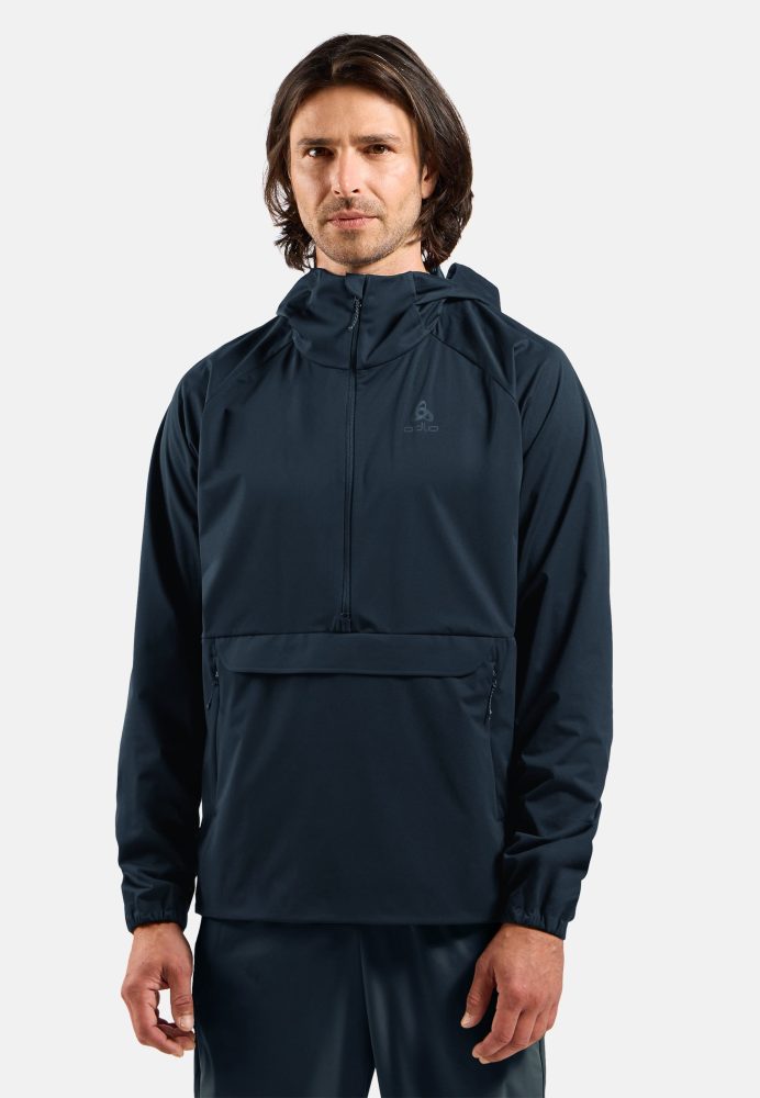 Odlo Zeroweight Pro Windproof Anorak Langlaufjacke für Herren - Skilanglauf - marineblau, S