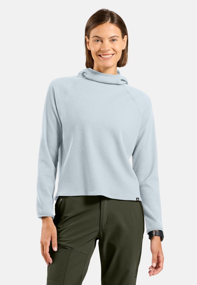 Odlo Cubic Hoodie für Damen - Wandern, Training - blau, XS