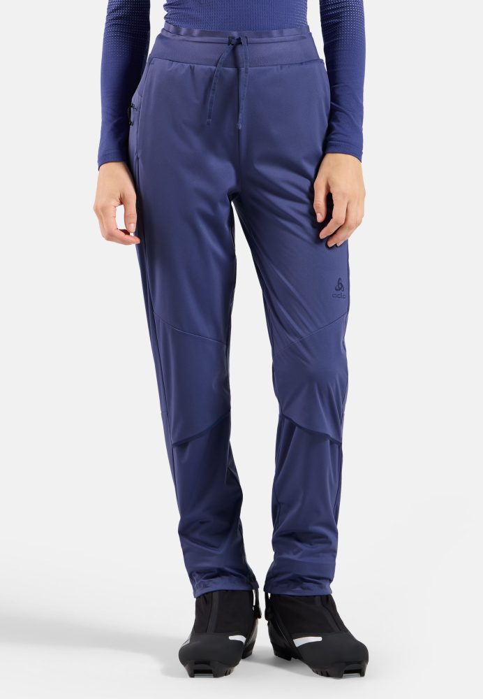 Odlo Zeroweight Pro Windproof Warm Langlaufhose für Damen - Skilanglauf - lila, XL