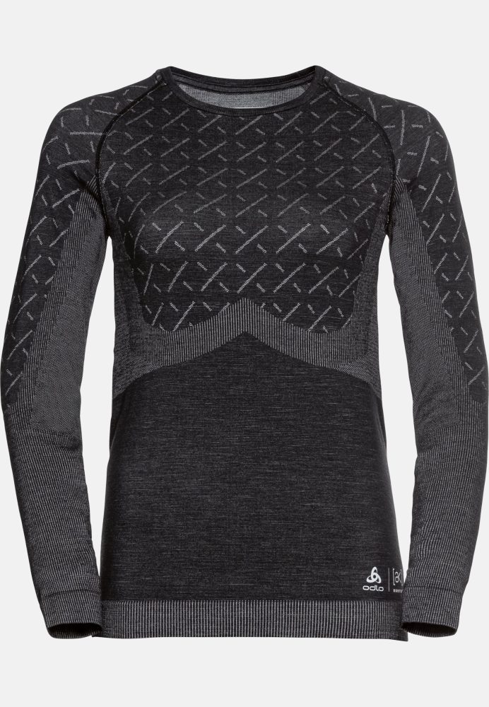 Odlo Slokar Performance Wool 200 Base Layer Shirt für Damen - Ski & Snow - schwarz, S