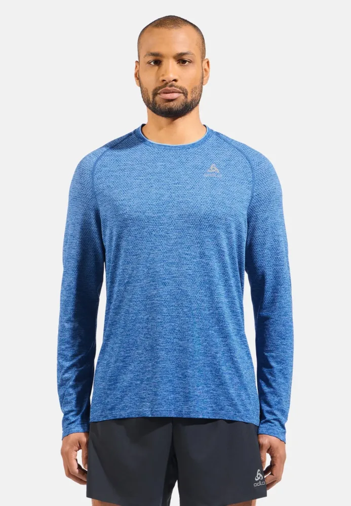 Odlo Essential Seamless Langarm-Laufshirt für Herren - Training, Running - blau, XXL