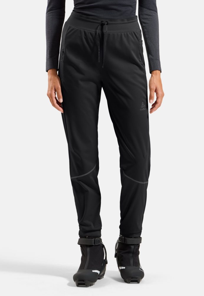 Odlo Zeroweight Elite Windproof Langlaufhose für Damen - Skilanglauf - schwarz, XL
