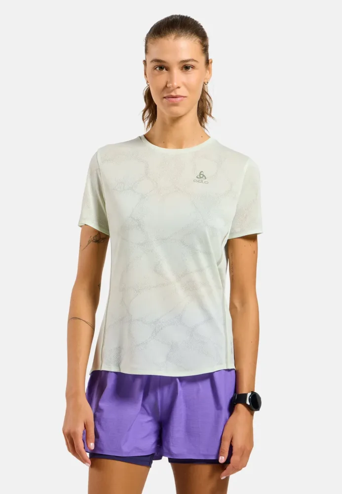 Odlo Zeroweight Engineered Chill-Tec Lauf-T-Shirt für Damen - Training, Running - grün, XL
