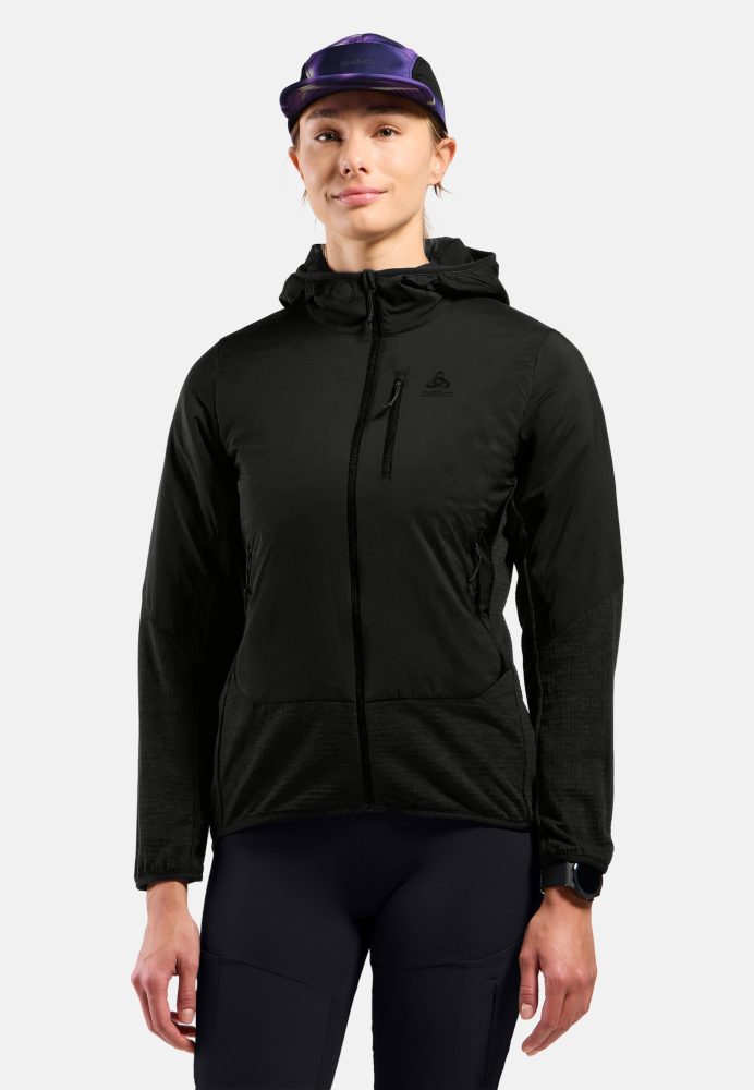 Odlo Ascent Hybrid Isolationsjacke für Damen - Wandern, Casual Comfort - schwarz, XS